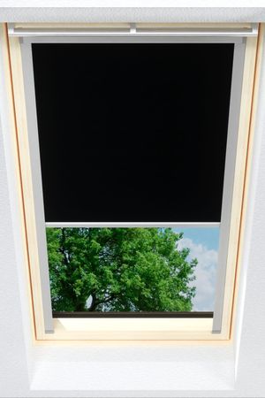 Lysel - Qualittsdachfensterrollo abdunkelnd schwarz